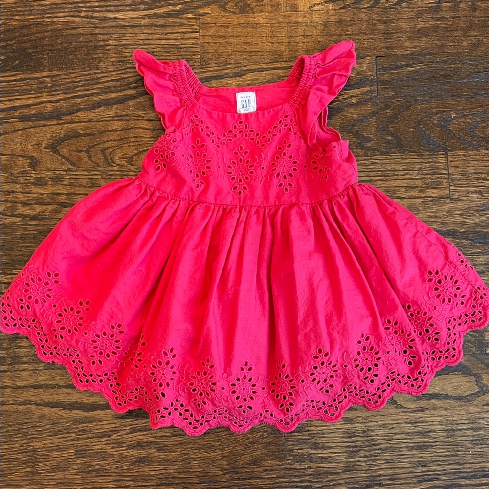 GAP Red Eyelet Dress